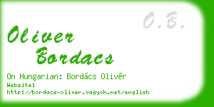 oliver bordacs business card